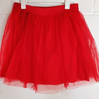 Enagua tutú de tul espíritu rojo brillante de Navidad falda corta para mujer XLARGE XL Foto 1 de 4