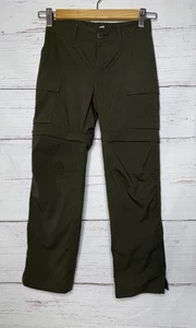REI Hiking Pants Kids Boys Small / 8 Zip Off Convertible Shorts Cargo Green - Picture 1 of 6