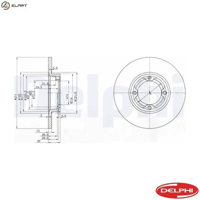 2x BRAKE DISC BG2533 FOR DAIHATSU CHARADE/CENTRO/IV/III/Mk MOVE CUORE DOMINO - Image 1 of 4