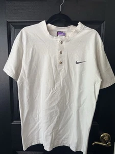 Nike Team Sports Golf Short Sleeve Henley Cream Size Large - Picture 1 of 6