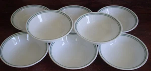 Set of 8 Corelle Corning ROSEMARIE 5⅜" Dessert Berry Fruit Bowls Double Green - Picture 1 of 6