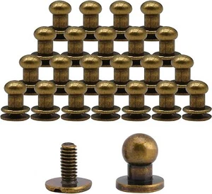 CZ Store Rivetti in Pelle 6x8mm -✮Garanzia A Vita✮- Vite Tubolare in Bronzo - Bo - Foto 1 di 7