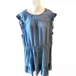 Time and Tru Denim Blue Drop Waist Lightweight Dress Plus Size 3X NWT Classic - Picture 1 of 5