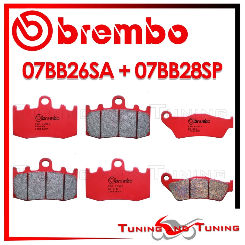 Pastiglie Freno BREMBO Anteriori SA + Posteriori SP PER BMW R 1200 GS 2009 2010 - Imagen 1 de 1
