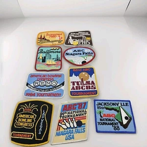 Vintage Patch Lot of 9 Early ABC Bowling National Tourment 1980 to 1988 - Picture 1 of 7