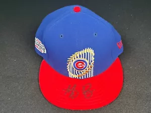 SIGNED Anthony Rizzo Chicago Cubs 2016 World Series Champions Cap Snapback Hat - Picture 1 of 12