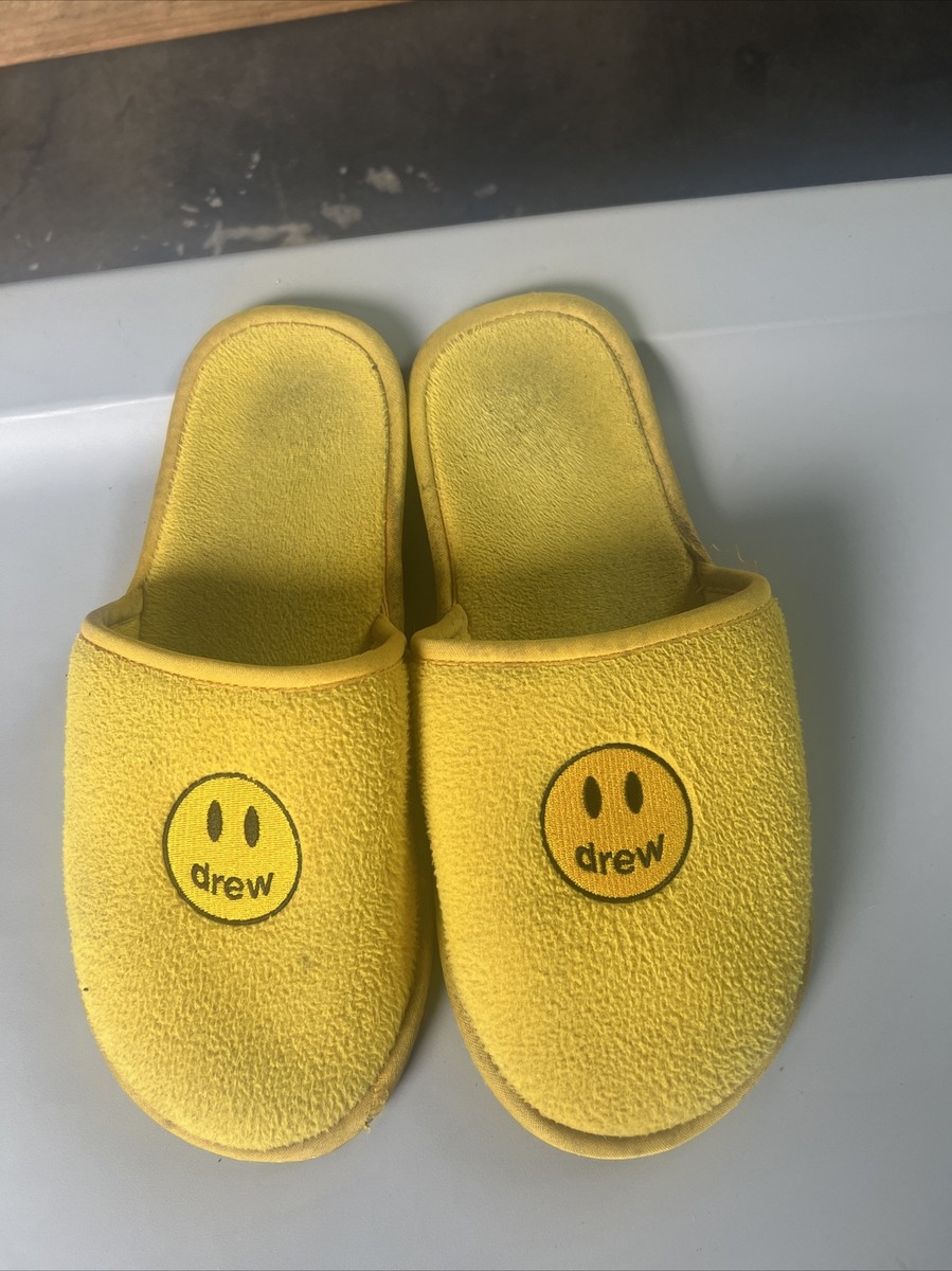 国内発送■drew house■MASCOT SLIPPER / YELLOW × BLACK Drew House Unisex Painted Mascot Platform Golden Yellow Slip Ons