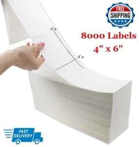 12000 etiquetas de envío térmico directo Fanfold 4 x 6 para Zebra 2844 - Imagen 1 de 8