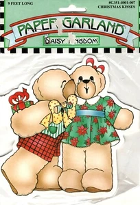 Oso de Navidad Daisy Kingdom besos papel guirnalda fiesta - 9 pies - Imagen 1 de 2