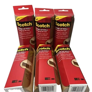 Case Of 6 Rolls 3M Scotch Packaging Cover-Up Peel & Stick Brown 6"x30’ Tape - Picture 1 of 8