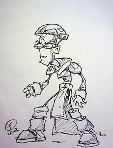 INVADER ZIM Hand Inked JOHN FOUNTAIN SIGNED Convention Art 8,5x11 Pin-up Art - Bild 1 von 2