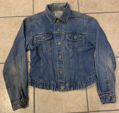 Youth Girl's Medium Canyon River Blues Lightweight Blue Denim Trucker Jacket - Image 1 of 4