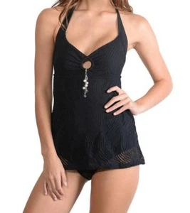 NEW WITH TAGS LADIES FINCH SWIM SANTORINI BLACK MODESTY SWIMSUIT RRP $160 - Bild 1 von 8