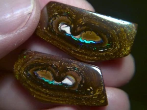 55.80ct double sided Natural Yowah Nut Boulder opal match pair *see video* - Picture 1 of 6