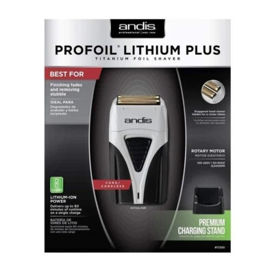 Andis Profoil Lithium Plus Titanium Foil Shaver 17200, Black/Gray, 1 Count - Image 1 of 4