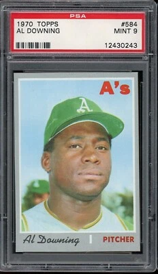 Topps Baseball #584 1970 Al Downing PSA 9 Foto 1 de 2