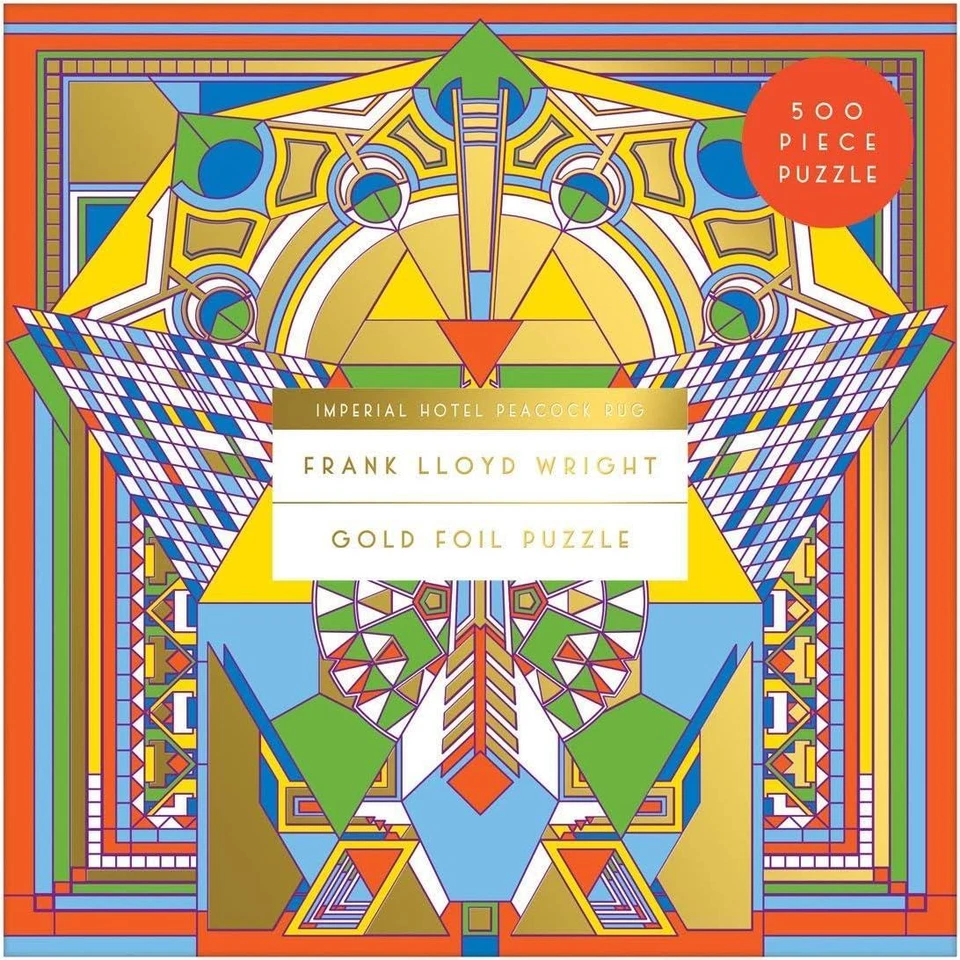 Galison Imperial Hotel Peacock Rug Frank Lloyd Wright Jigsaw Puzzle 500 Pieces - Image 1 of 1