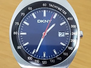 Herren Donna Karan New York DKNY NY5062 Stahlarmband blau Gesicht Datum Sportuhr - Bild 1 von 10