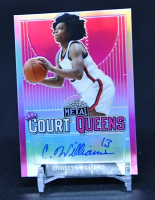Christyn Williams 2021-22 Leaf Metal Court Queens Rainbow Pink #CQ-CW1 Auto 1/25 - Image 1 of 2