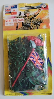 ANCIEN MINI SOLDATS 100 PIECES BRITANNIQUE GERCA DANS L'EMBALLAGE D'ORIGINE 1/72 - Photo 1/3
