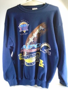Vtg Chargers AFC Conference Champions Sweater 1994 Men XL NFL Super Bowl XXIX - Picture 1 of 8