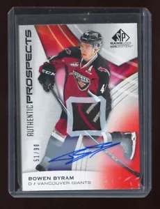 2019-20 SP Game Used CHL Patch Autographs Red #8 Bowen Byram 51/90 *S775 - Bild 1 von 1