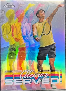 Carlos Alcaraz 2024 Topps Cromo #SER-CA ¡Servido! Refractor - Imagen 1 de 2