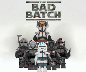6Pcs Set Star Wars The Bad Batch Clone Force 99 Echo Building Toys figures block
