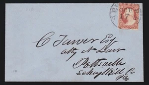US 10a 1851 Issue 3c Washington Orange Brown on Cover (-007) - Picture 1 of 2