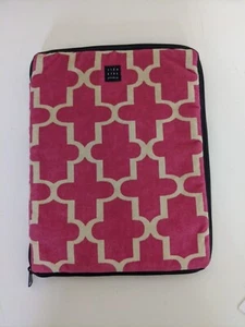 Lisa Lill Studio Zipper Pouch Hot Pink Beige Specialty Wallet 1999-2010 - Picture 1 of 6