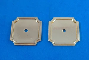 LOT OF TEN BRIGHT BRASS FINISH BACKING PLATES - Picture 1 of 2