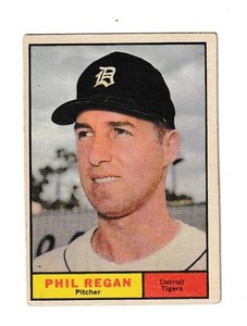 1961 Topps #439 Phil Regan Detroit Tigers Very Nice Condition 