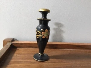 Vintage schwarzes Glas Parfümflasche - Bild 1 von 4