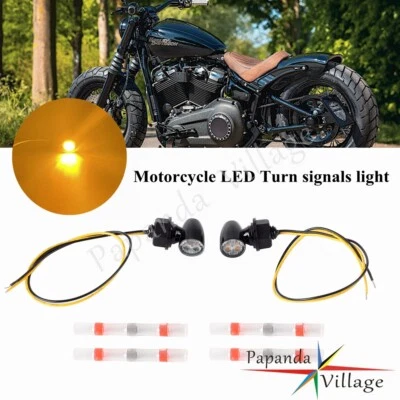 12V Super Mini LED Amber Turn Signal Light Indicator Blinker For Yamaha Buell - Image 1 of 4