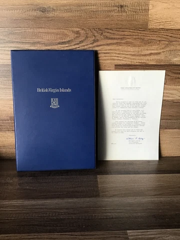 Franklin Mint 1973 British Virgin Islands Proof Coin Set First Day Covers Silver Cover