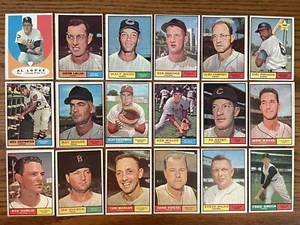 1961 Topps Baseball Card Lot of 18, Al Lopez, Sherm Lollar, Vgex -Ex - Picture 1 of 11