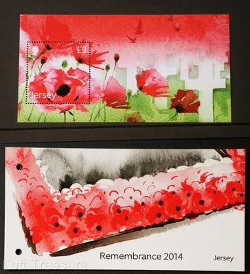 Jersey Stamps "Remembrance 2014" MNH £3 Miniature Sheet Presentation Pack 2014 - Image 1 of 4