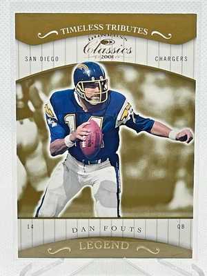 2001 Donruss Classics DAN FOUTS /100 Legend Timeless Tributes Card #183 NFL HOF - Image 1 of 2
