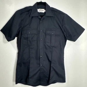 Tek3™ Short Sleeve Blue Shirt 65% Poly/35% Cotton Twill Elbeco Med Blue EMT - Picture 1 of 8