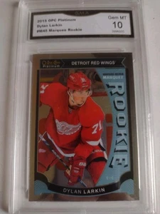 2015-16 O-Pee-Chee OPC Platinum Marquee Rookie RC Silver Dylan Larkin GMA 10 - Imagen 1 de 1