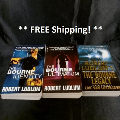 Robert Ludlum Bourne Trilogy Lot 3 Vintage 1980s Paperback Identity Ultimatum Foto 1 de 4