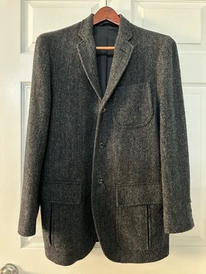 Polo by Ralph Lauren Charcoal Glen Plaid Tweed Sport Coat Blazer 38S - Image 1 of 4