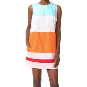 MDS Stripes NWT Sleeveless Colorblocked Shift Mini Dress sz 4 - Picture 1 of 15