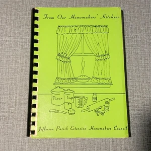Jefferson Parish Louisiana Homemakers Cajun Creole Spiral Cookbook Marrero - Bild 1 von 21