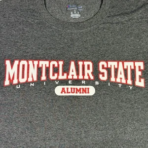 Adult Large Montclair State University Alumni T-Shirt Grey Champion Brand Shirt - Picture 1 of 6