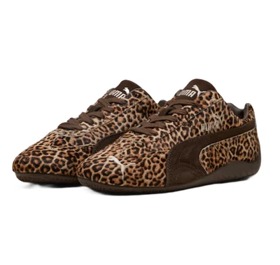 Puma Women's Speedcat Wild Leopard Pony Hair Chocolate/Warm White 406690-01 j - Image 1 of 4