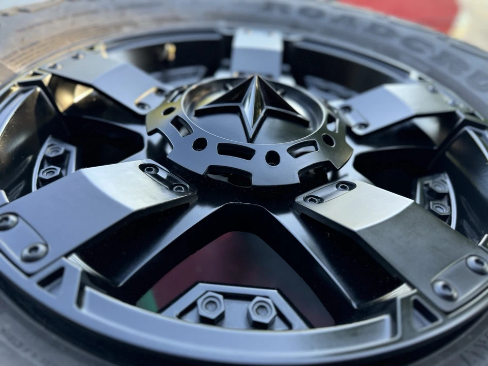 (Set of 4) 17x8  XD811 RS2 Rockstar II Satin Black Wheel Rims & P265/65R17 Tires - Image 1 of 4