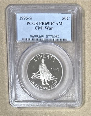1995 S 50C Commemorative Civil War Half Dollar PCGS  PR69 DCAM - Image 1 of 2