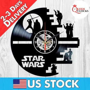 Orologio da parete disco Star Wars Death Star Darth Vader R2 D2 Joda vinile decorazione regalo - Foto 1 di 5