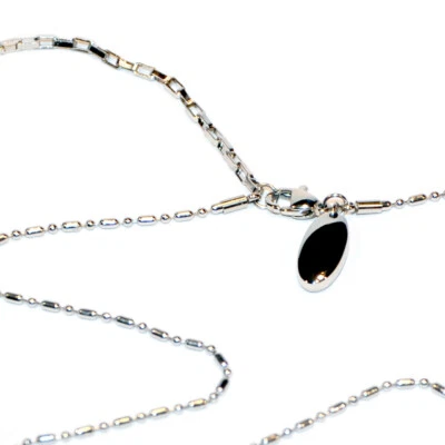 Glieder Edelstahl Halskette Magnetix TCM Design Magnetschmuck -4you # 537 silber - Bild 1 von 2